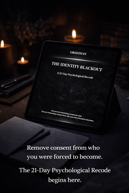 OBSEDIAN: THE IDENTITY BLACKOUT™ — 21‑DAY PSYCHOLOGICAL RECODE | BECOME UNRECOGNIZABLE