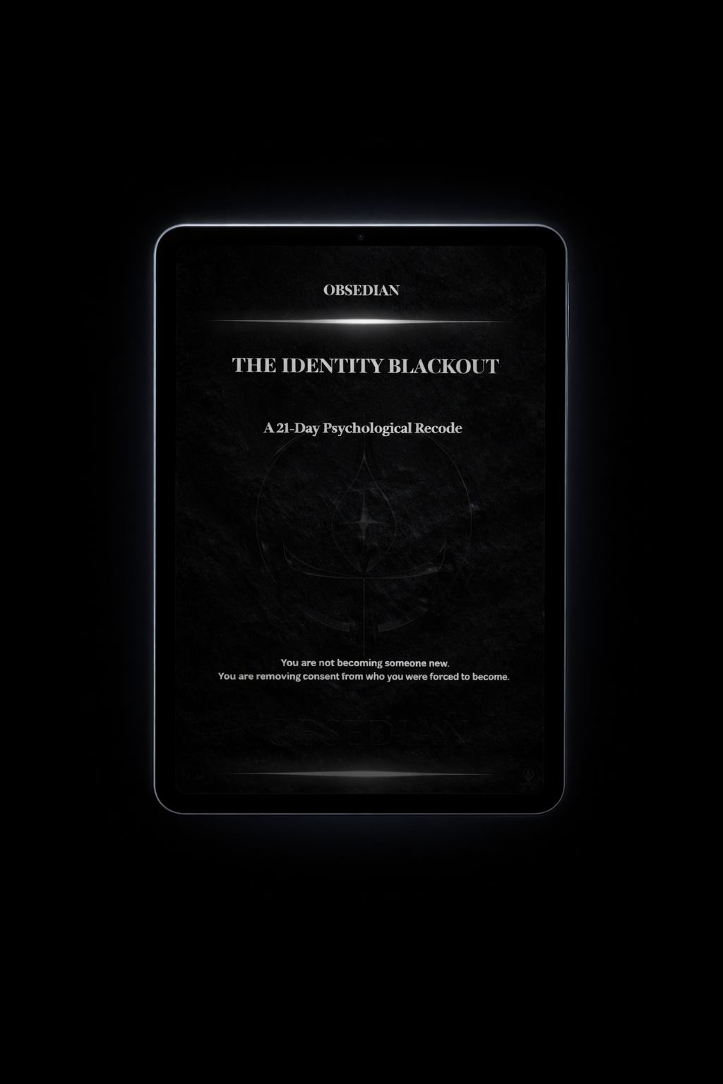 OBSEDIAN: THE IDENTITY BLACKOUT™ — 21‑DAY PSYCHOLOGICAL RECODE | BECOME UNRECOGNIZABLE