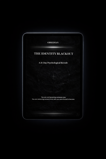 OBSEDIAN: THE IDENTITY BLACKOUT™ — 21‑DAY PSYCHOLOGICAL RECODE | BECOME UNRECOGNIZABLE