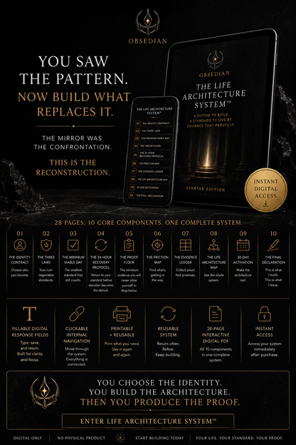 LIFE ARCHITECTURE SYSTEM™ — STARTER EDITION | IDENTITY RECONSTRUCTION SYSTEM