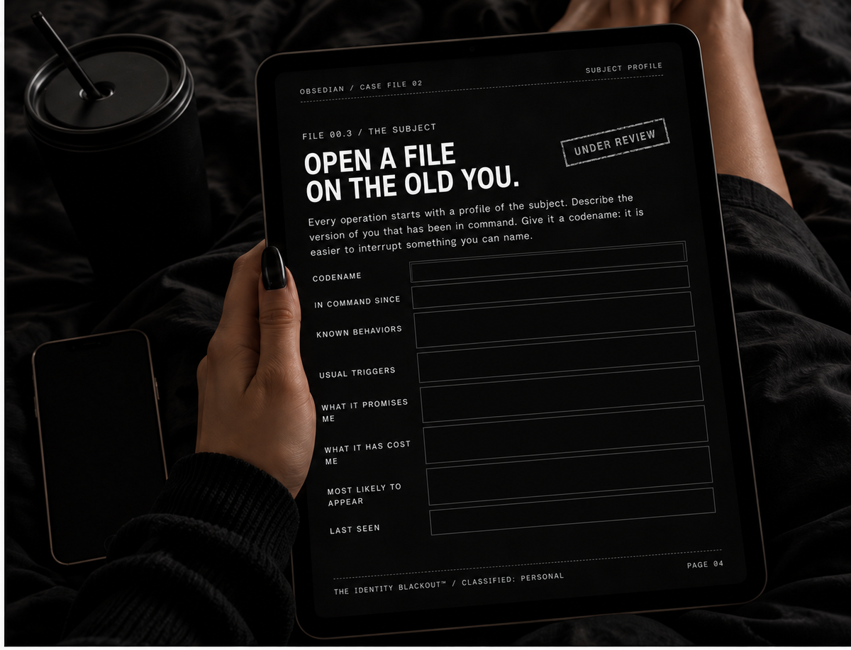 The Identity Blackout™ by OBSEDIAN, a 21-day digital field manual for breaking automatic responses, image 2 of 5