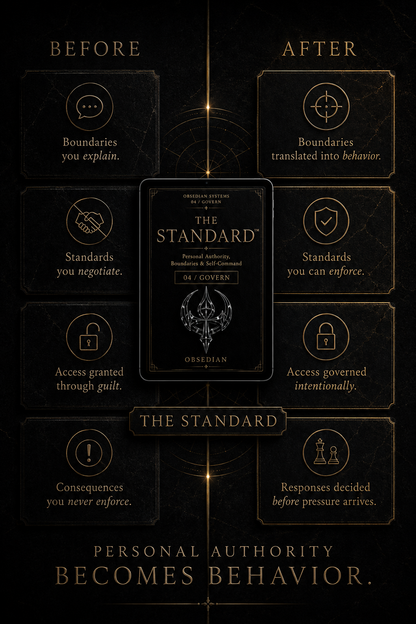 THE STANDARD™ | PERSONAL AUTHORITY, BOUNDARIES & SELF-COMMAND