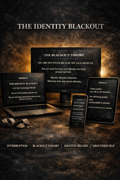 OBSEDIAN: THE IDENTITY BLACKOUT™ — 21‑DAY PSYCHOLOGICAL RECODE | BECOME UNRECOGNIZABLE
