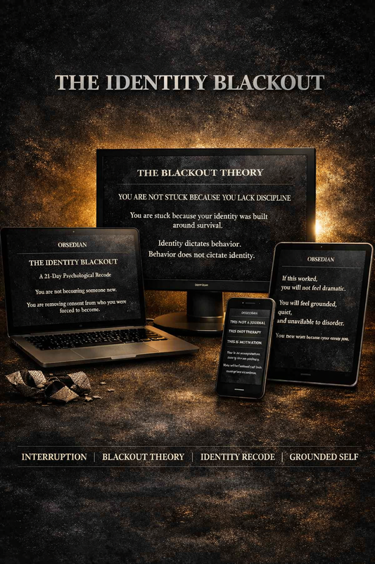 OBSEDIAN: THE IDENTITY BLACKOUT™ — 21‑DAY PSYCHOLOGICAL RECODE | BECOME UNRECOGNIZABLE