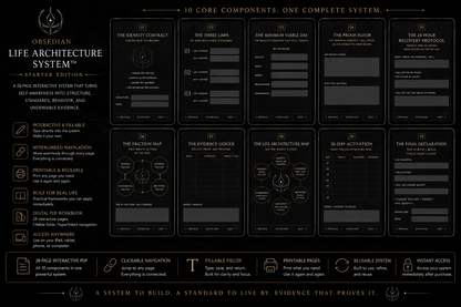 LIFE ARCHITECTURE SYSTEM™ — STARTER EDITION | IDENTITY RECONSTRUCTION SYSTEM